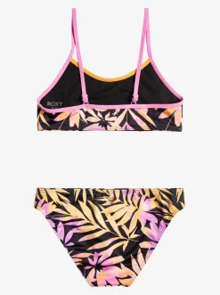 Roxy Swim*Active Joy - Bralette Bikiniset Voor Meisjes 6-16 Anthracite Zebra Jungle Girl