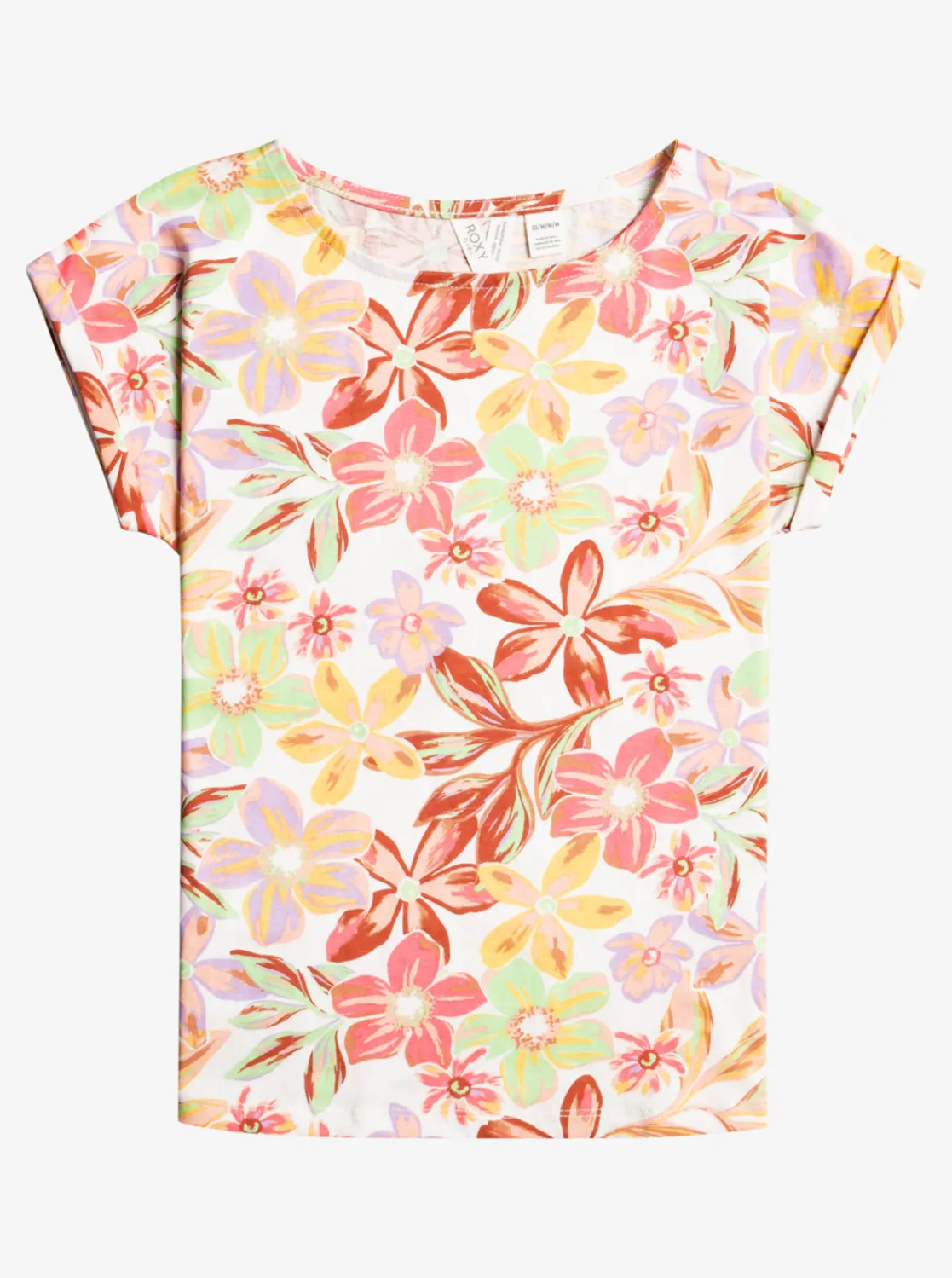 Roxy T-Shirts & Blouses*African Sunset - T-Shirt Voor Meisjes 4-16 Snow White Bayside Blooms