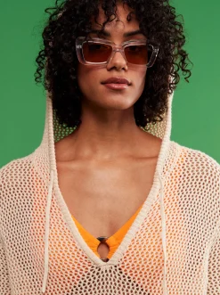 Roxy Truien & Cardigans*After Beach Break - Poncho Met Capuchon Voor Dames Tapioca
