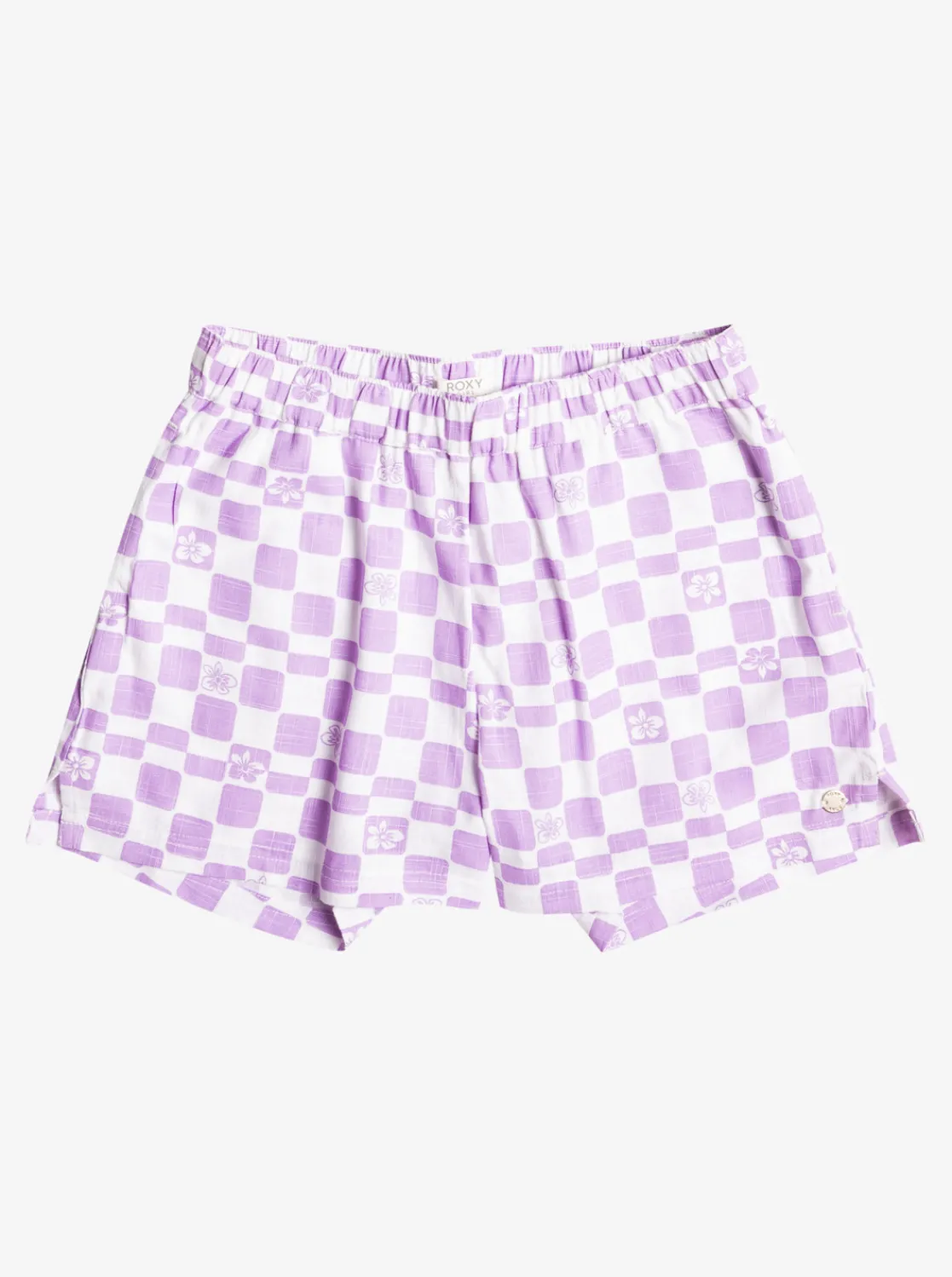 Roxy Rokken & Shorts*All Over Again - Elastische Short Voor Meisjes 10-16 Purple Rose Flower Box
