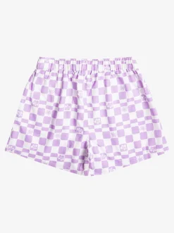 Roxy Rokken & Shorts*All Over Again - Elastische Short Voor Meisjes 10-16 Purple Rose Flower Box