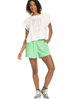 Roxy T-Shirts & Tops*Alone On The Beach - Boxy T-Shirt Voor Dames Snow White