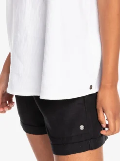 Roxy Shorts*Another Kiss - Linnen Short Voor Dames Anthracite
