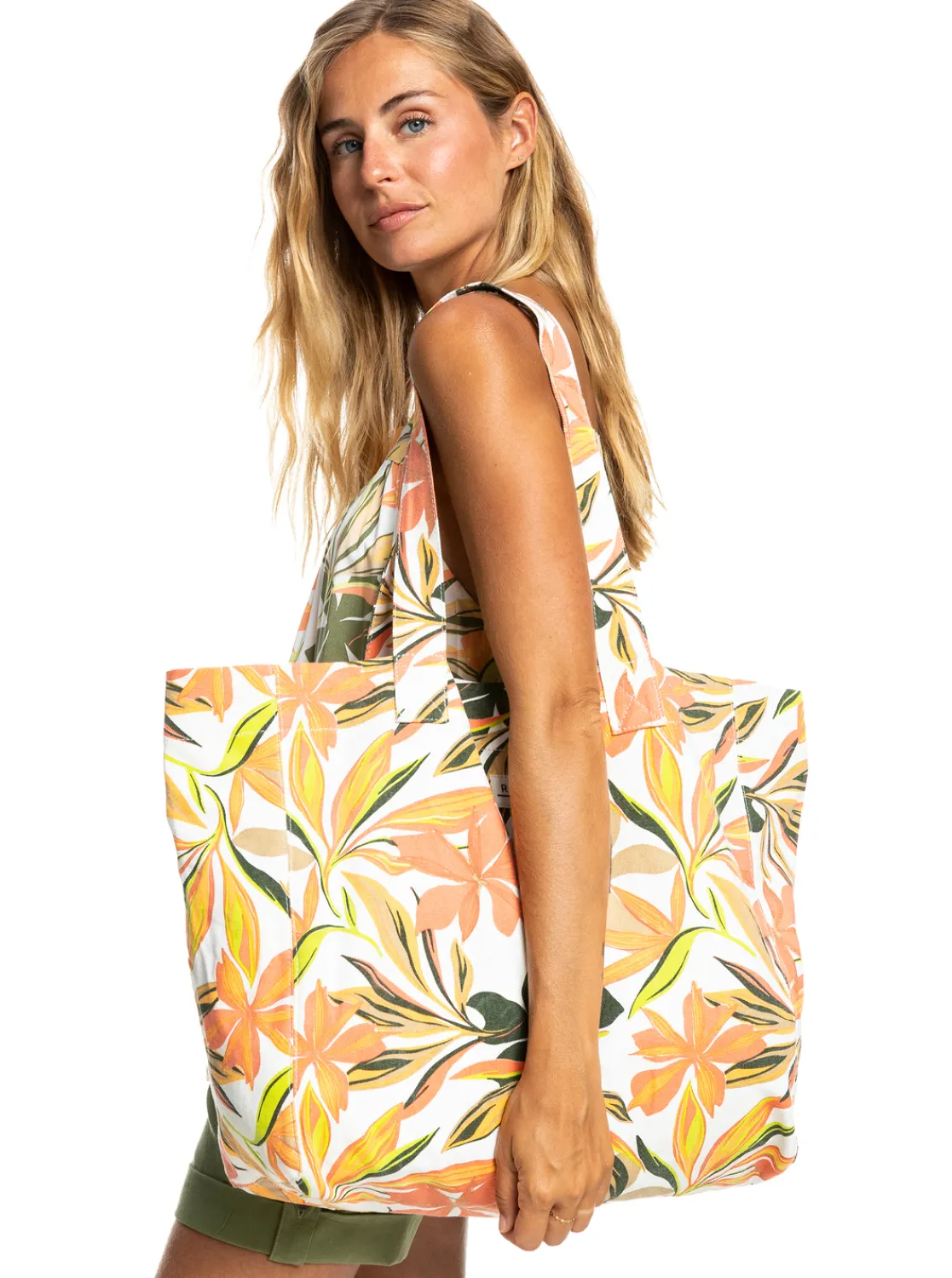 Roxy Handtassen*Anti Bad Vibes Printed - Grote Draagtas Bright White Subtly Salty Mult