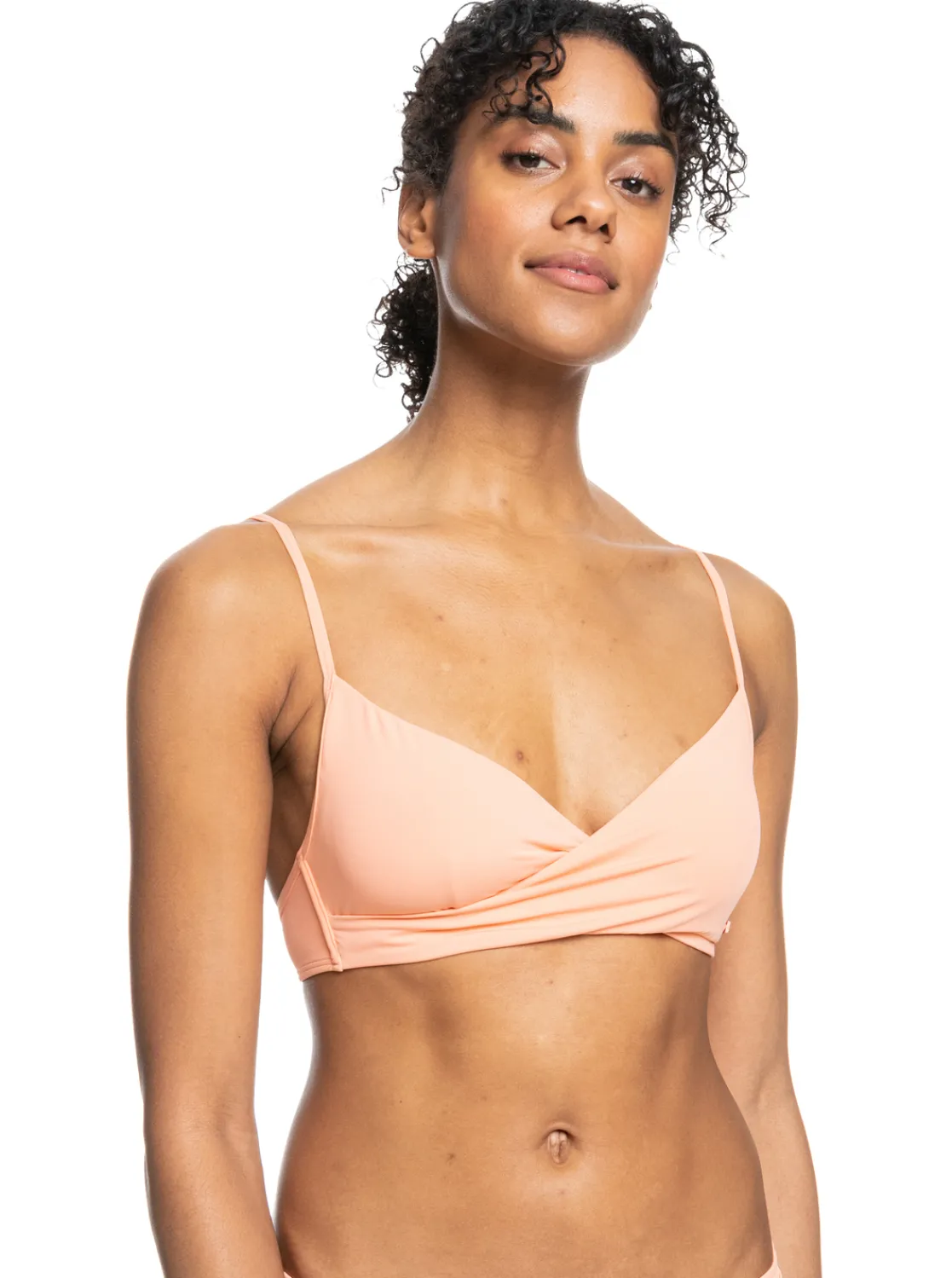 Roxy Bikini Tops*Beach Classics - Gekruiste Bralette Bikinitop Voor Dames Papaya Punch