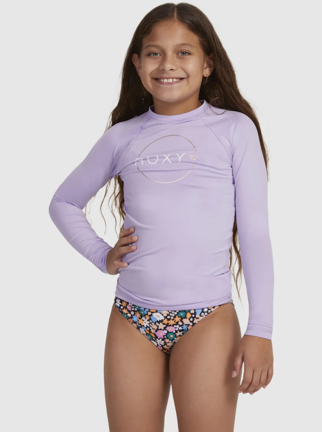 Roxy Surf*Beach Classics - Rash Vest Met Lange Mouwen En Upf 50 Voor Meisjes 6-16 Purple Rose