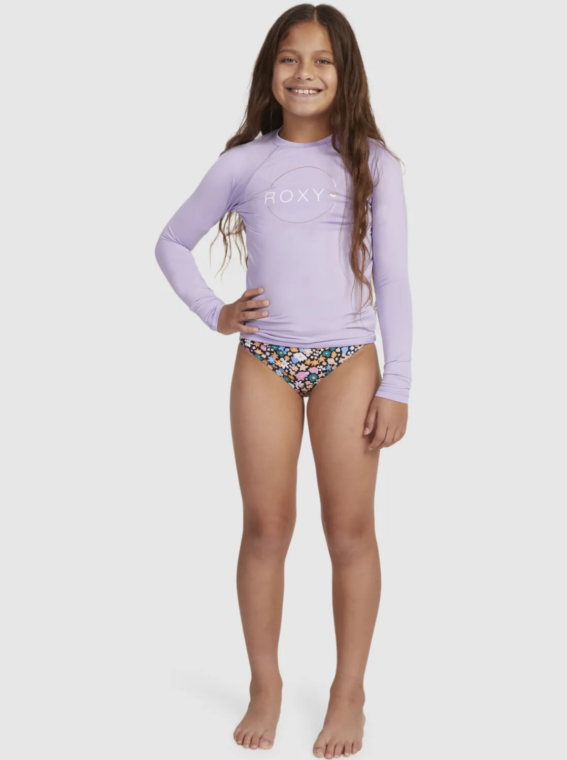 Roxy Surf*Beach Classics - Rash Vest Met Lange Mouwen En Upf 50 Voor Meisjes 6-16 Purple Rose