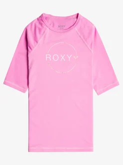 Roxy Surf*Beach Classics - Rash Vest Met Korte Mouw Voor Meisjes 6-16 Cyclamen