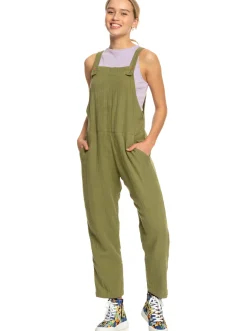 Roxy Jurken*Beachside Love - Enkellange Jumpsuit Met Bandjes Voor Dames Loden Green