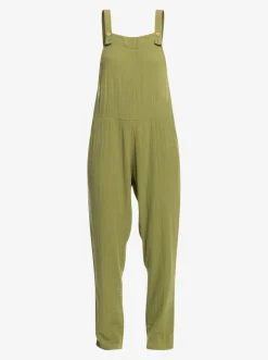 Roxy Jurken*Beachside Love - Enkellange Jumpsuit Met Bandjes Voor Dames Loden Green