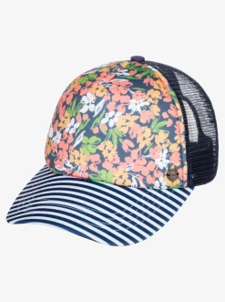 Roxy Hoeden & Petten*Beautiful Morning - Trucker Cap Voor Dames Mood Indigo Ditsy Love