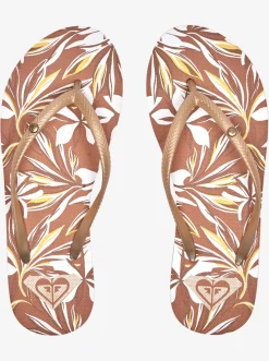 Roxy Slippers*Bermuda Print - Sandalen Voor Dames White/Champagne