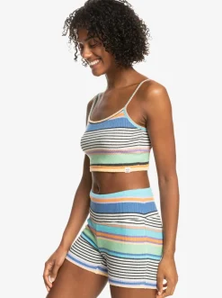 Roxy T-Shirts & Tops*Best Time Of Day - Ribgebreide Top Voor Dames Anthracite Good Vibration