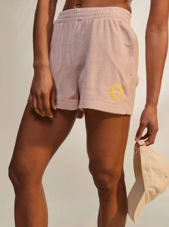 Roxy Shorts*Better Not Wait - Short Van Badstof Voor Dames Peach Whip