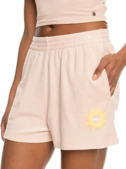Roxy Shorts*Better Not Wait - Short Van Badstof Voor Dames Peach Whip