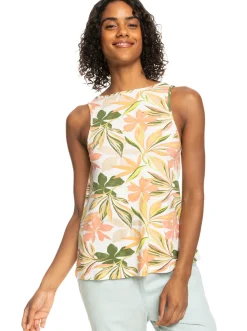 Roxy T-Shirts & Tops*Better Than Ever Printed - Vest Top Voor Dames Snow White Subtly Salty Multic