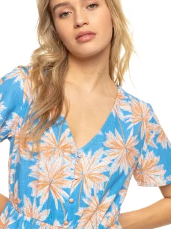 Roxy Jurken*Bikini Party - Mini-Jurk Voor Dames Azure Blue Palm Island