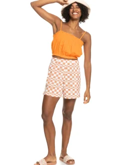 Roxy T-Shirts & Tops*Bikini Vibes - Korte Strappy Top Voor Dames Mock Orange