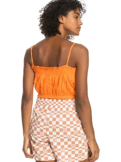 Roxy T-Shirts & Tops*Bikini Vibes - Korte Strappy Top Voor Dames Mock Orange