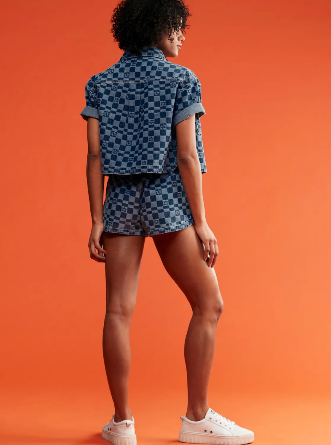 Roxy T-Shirts & Tops*Blue Wave Club Printed - Denim Overhemd Met Korte Mouw Voor Dames Mood Indigo Sol Power