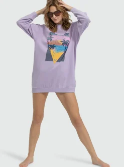 Roxy Truien & Cardigans*Breaking Waves - Sweater-Jurk Voor Dames Purple Rose