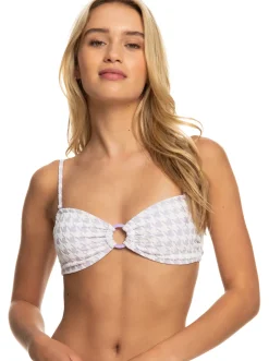 Roxy Bikini Tops*Check It - Bandeau Bikinitop Voor Dames Purple Rose