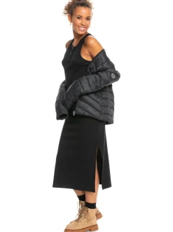 Roxy Jasjes & Jassen*Coast Road - Licht Opvouwbaar Gevoerd Jack Voor Dames Anthracite