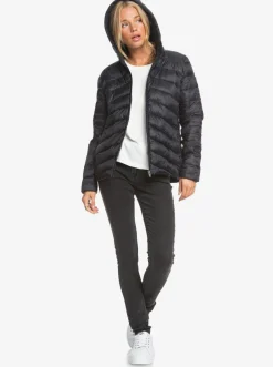 Roxy Jasjes & Jassen*Coast Road - Licht Opvouwbaar Gevoerd Jack Voor Dames Anthracite