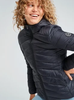 Roxy Jasjes & Jassen*Coast Road - Licht Opvouwbaar Gevoerd Jack Voor Dames Anthracite