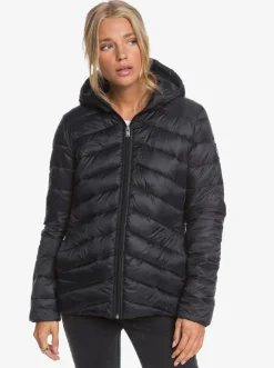 Roxy Jasjes & Jassen*Coast Road - Licht Opvouwbaar Gevoerd Jack Voor Dames Anthracite
