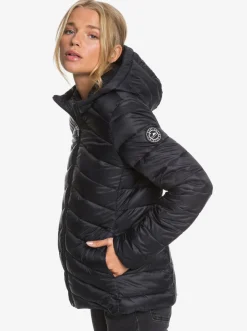 Roxy Jasjes & Jassen*Coast Road - Licht Opvouwbaar Gevoerd Jack Voor Dames Anthracite