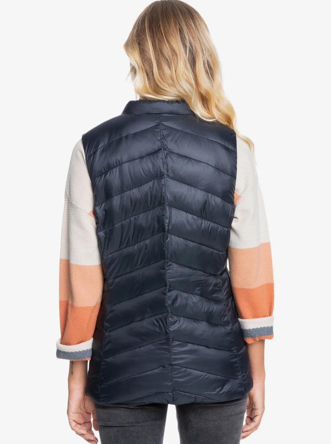 Roxy Jasjes & Jassen*Coast Road - Waterbestendige Lichte Opvouwbare Gevoerde Top Voor Dames Anthracite