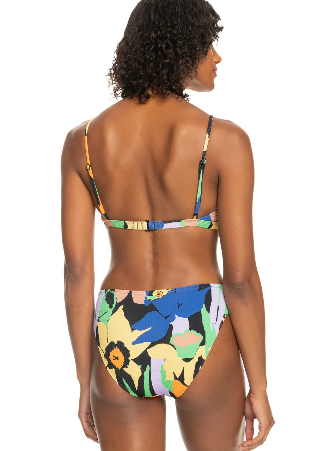 Roxy Bikini'S*Color Jam - Bralette Bikiniset Voor Dames Anthracite Flower Jammin
