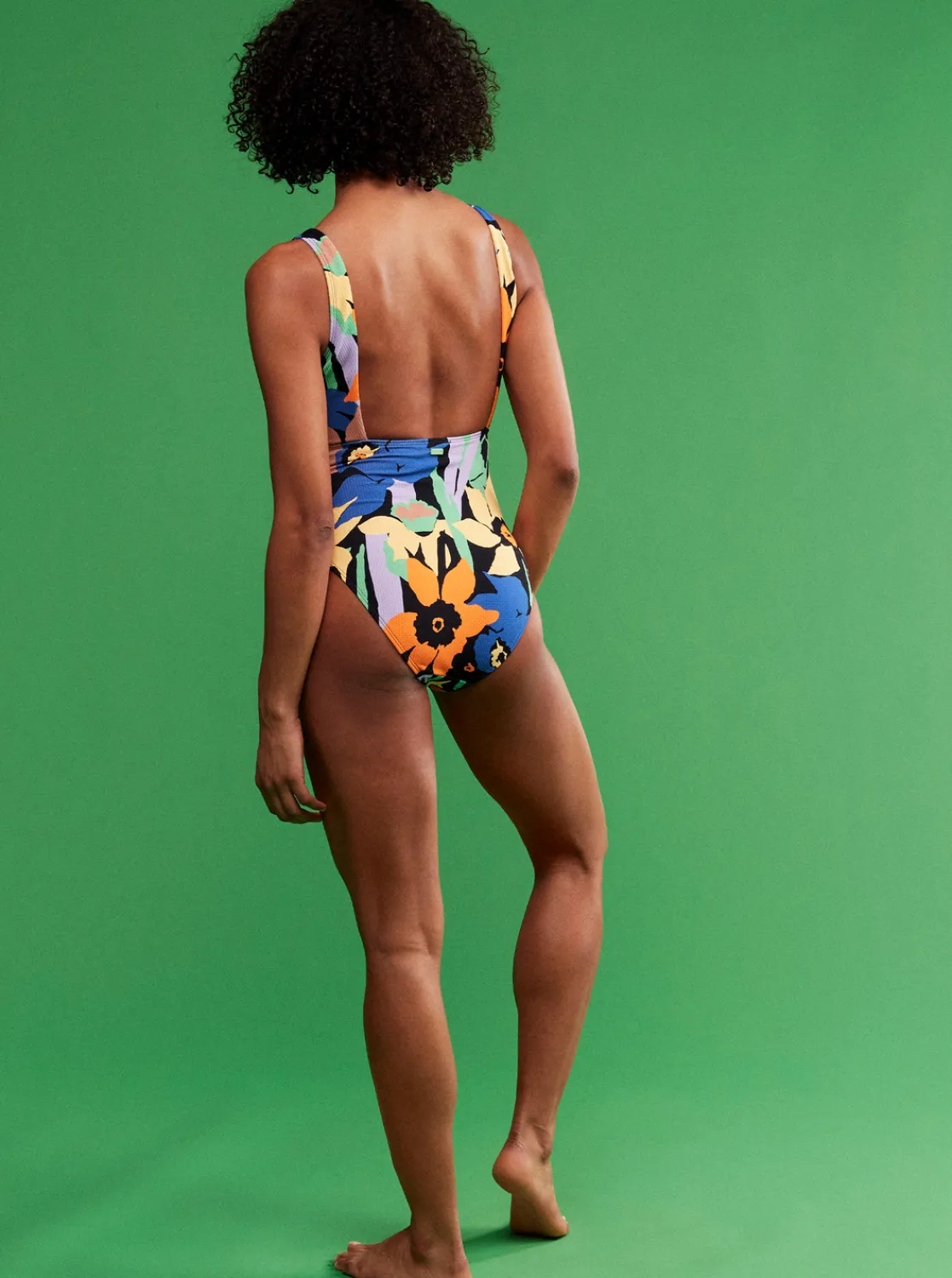 Roxy Monokini'S*Color Jam - Eendelig Badpak Voor Dames Anthracite Flower Jammin