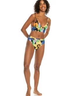 Roxy Bikini Bottoms*Color Jam - Medium Bikinibroekje Voor Dames Anthracite Flower Jammin
