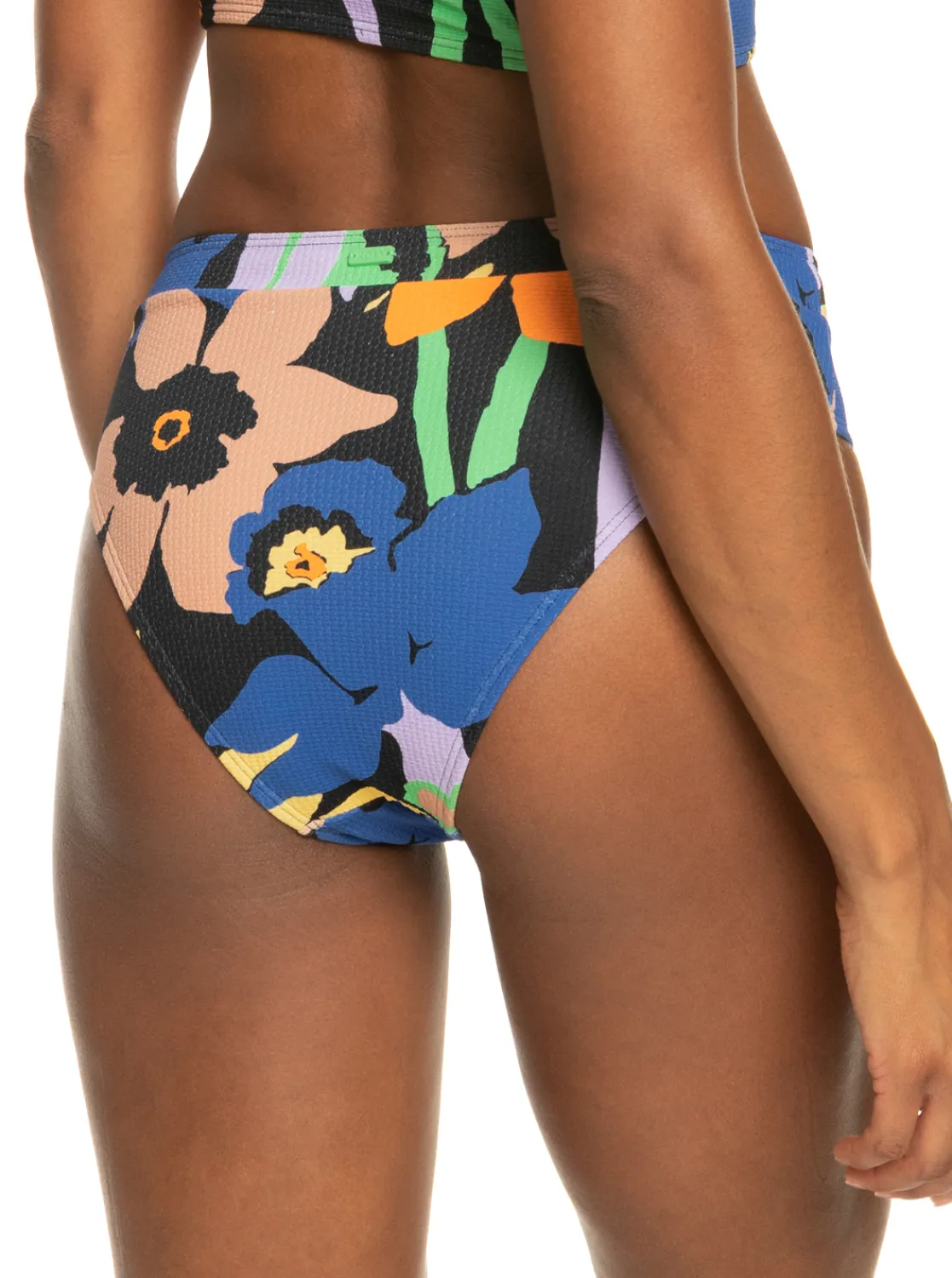 Roxy Bikini Bottoms*Color Jam - Medium Bikinibroekje Voor Dames Anthracite Flower Jammin