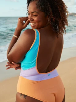 Roxy Monokini'S*Colorblock Party - Eendelig Badpak Voor Dames Bachelor Button