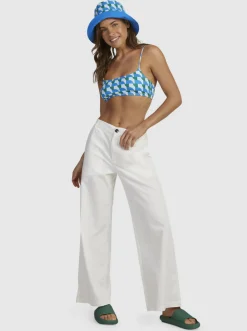 Roxy Broeken & Jeans*Comfy - Palazzobroek Voor Dames Blanc De Blanc