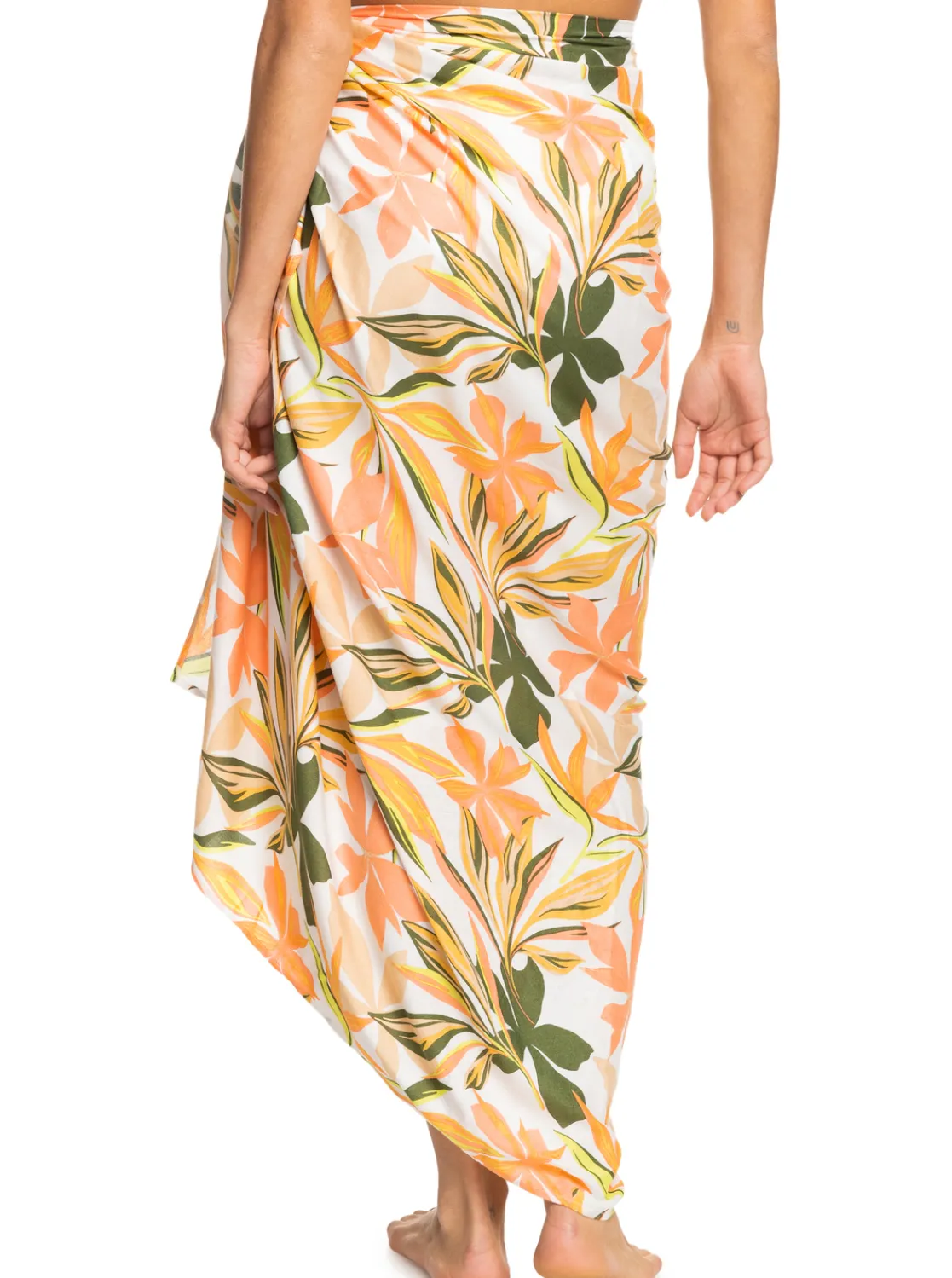 Roxy Badkleding*Cool And Lovely - Sarong Voor Dames Bright White Subtly Salty Mult