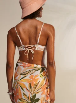Roxy Badkleding*Cool And Lovely - Sarong Voor Dames Bright White Subtly Salty Mult