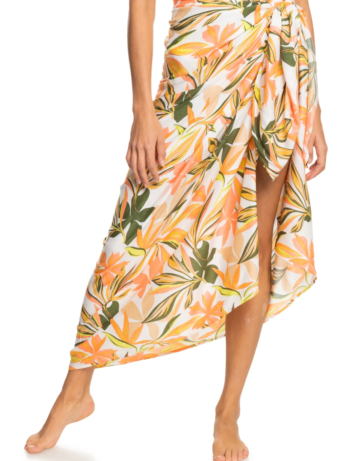 Roxy Badkleding*Cool And Lovely - Sarong Voor Dames Bright White Subtly Salty Mult