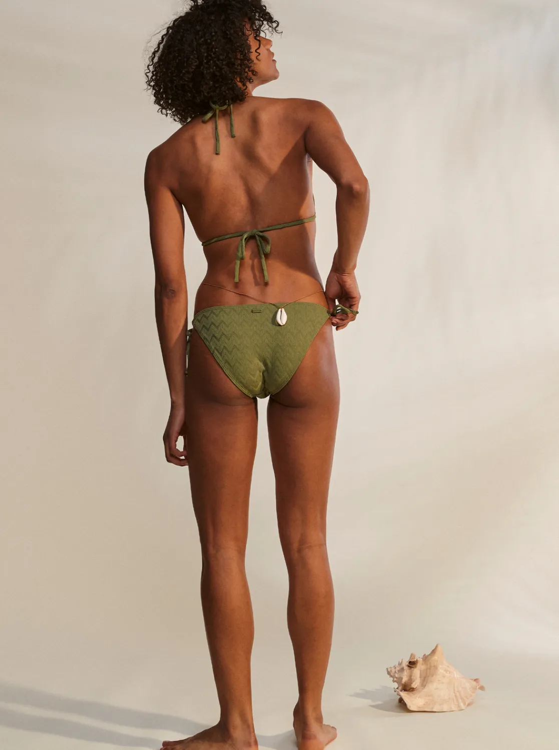 Roxy Bikini Tops*Current Coolness - Langere Triangel-Bikinitop Voor Dames Loden Green