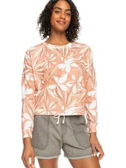 Roxy Sweatshirts & Hoodies*Current Mood - Ribgebreide Top Met Lange Mouw Voor Dames Cork Subtly Salty