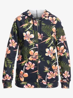 Roxy Sweatshirts & Hoodies*Dive Deep - Hoodie Met Rits Voor Dames Mood Indigo Tropical Depht