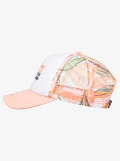 Roxy Hoeden & Petten*Donut Spain - Trucker Cap Voor Dames Bright White Subtly Salty Mult