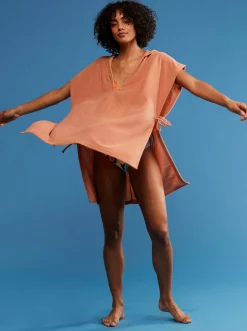 Roxy Jurken*Drinking Papaya - Bedekkende Poncho Voor Dames Cork