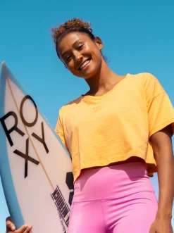 Roxy T-Shirts & Tops*Essential - Sport T-Shirt Voor Dames Mock Orange