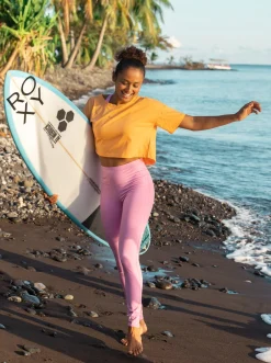 Roxy T-Shirts & Tops*Essential - Sport T-Shirt Voor Dames Mock Orange