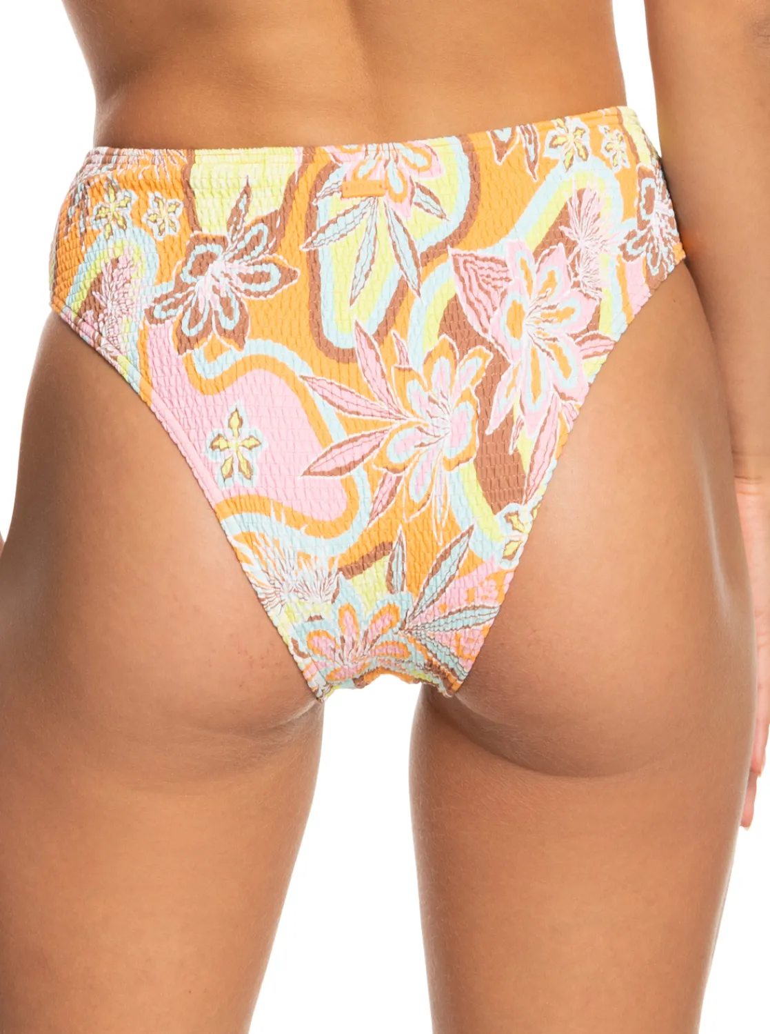 Roxy Bikini Bottoms*Floraldelic - High Leg Bikini Bottoms For Women Mock Orange Roxy Delic