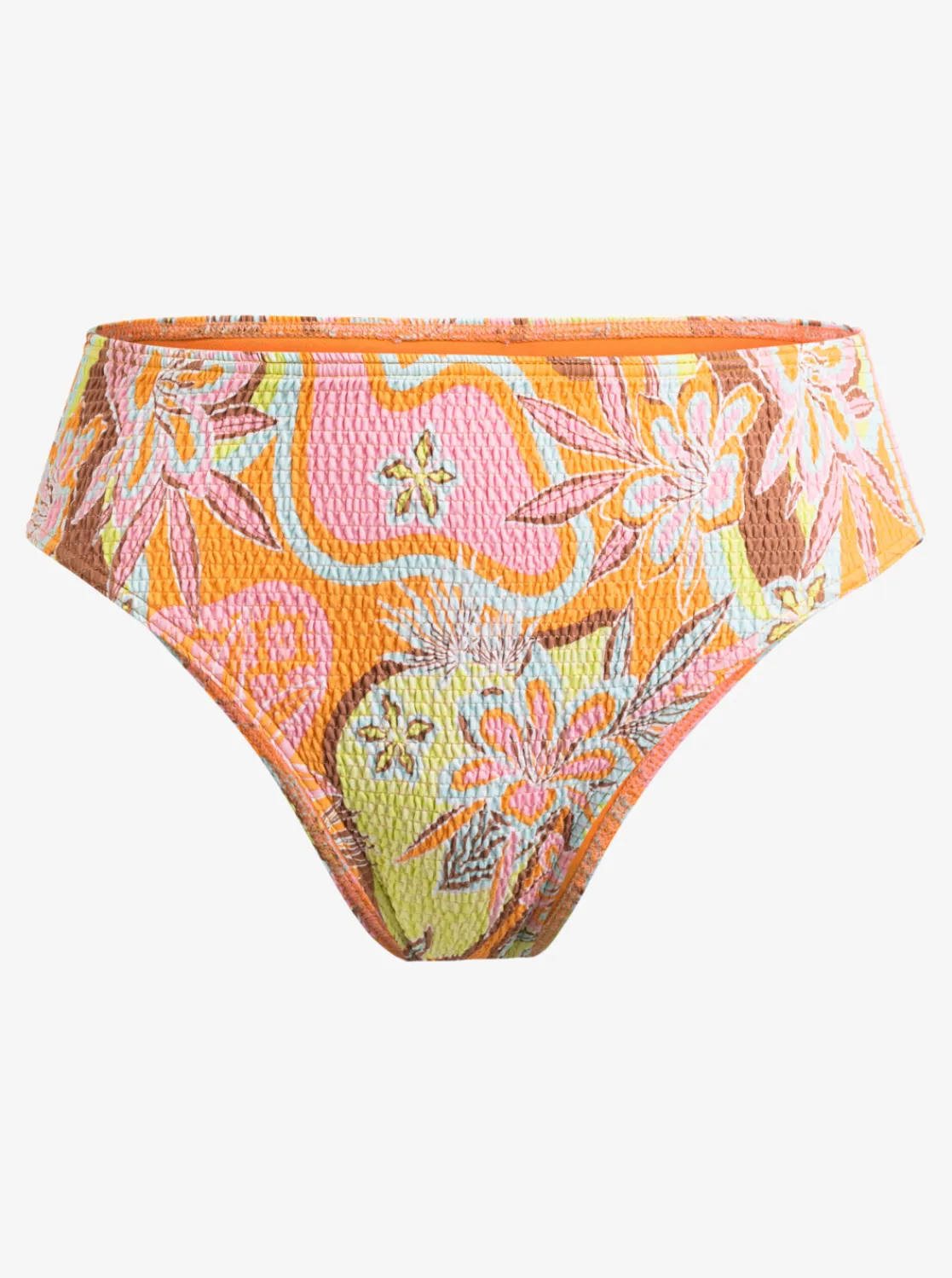 Roxy Bikini Bottoms*Floraldelic - High Leg Bikini Bottoms For Women Mock Orange Roxy Delic